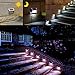 Signstek 6 Pack 2 LED Solar Powered Wireless Stainless Steel Staircase Step White Light Stairways Path Landscape Garden Floor Wall Patio Lamp Modern Fixture *White*