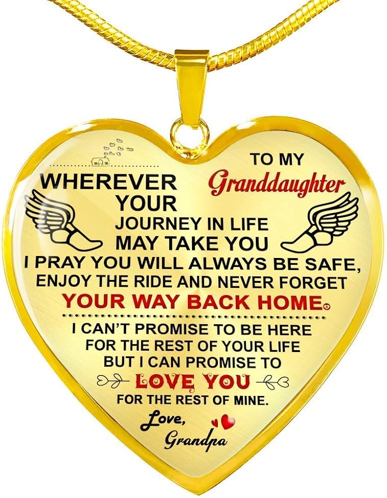 Forever Loved To My Granddaughter Necklace, Gift For Granddaughter From Grandpa
