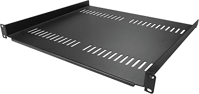 StarTech 1U Universal Vented Rack Shelf 16in Deep 20kg 44lb CABSHELF116V
