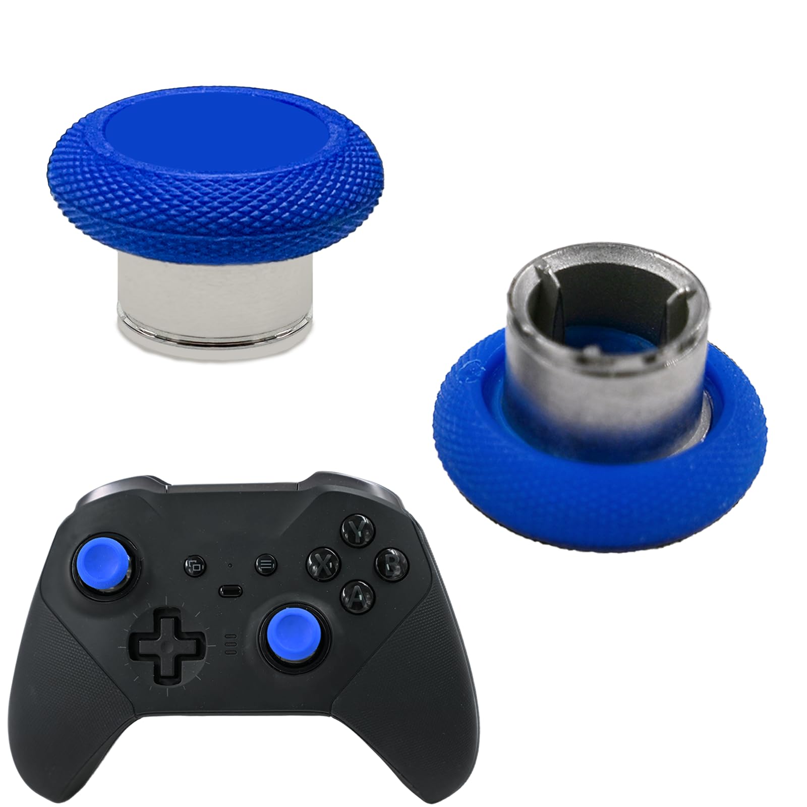 2 Pack Elite 2 Controller Short Thumbsticks Replacement for Xbox Elite Series 2 Controller,0.39in Standard Height Concave Magnetic Analog Short Joysticks Replacement for Elite Series 2 Core (Blue)