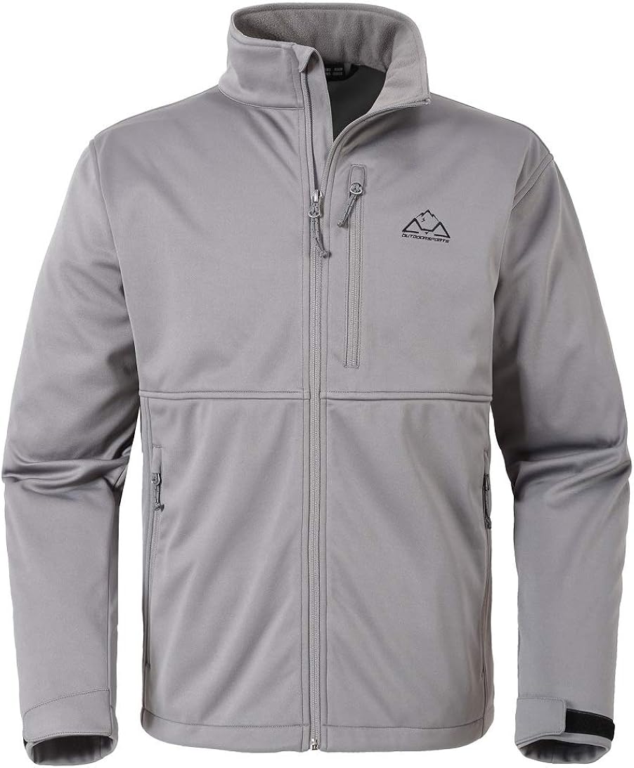 Rdruko Men's Outdoor Softshell Jacket Polar Fleece Lined