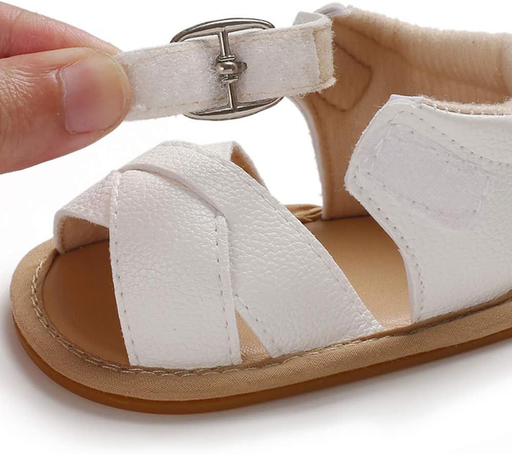  | SOFMUO Baby Girls Boys Sparkly Bowknot Sandals Premium Soft Anti-Slip Rubber Sole Infant Summer Outdoor Shoes Toddler First Walkers | Sandals