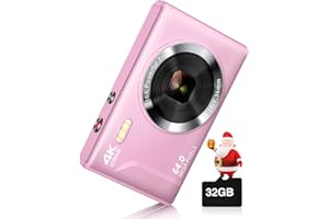 Digital Camera for Photography VJIANGER FHD 1080P Vide o Camera with 32GB TF Card 16X Digital Zoom Point and Shoot Camera Portable Small Camera for Kids Teens Students Boys Girls Seniors(X6-Pink1)