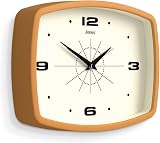 Jones Clocks Movie Wall Clock Mustard Yellow 25cm Mid-Century Retro view 2