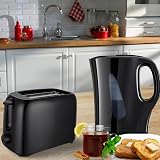 Trendi Electric Kettle & 2 Slice Toaster Kitchen Combo Set 2200W 1.7L Black view 9