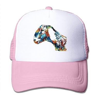 Two Tone Trucker Hat - Goat Paintings - Adjustable Mesh Cap