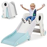 Arlopu Folding Toddler Slide with Climber, Indoor
