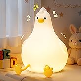 Auxmir Cute Chick Night Light, Rechargeable LED Night Lamp with 7 Color Modes & 3 Level Brightness, Silicone Sleep Touch Nigh