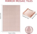 KAIYUAN 6 Sheets Rose Gold Mirror Mosaic Tiles 600pcs 5x5mm Self Adhesive DIY view 2