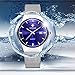 WWOOR Men's Analog Quartz Watch Ultra Thin Dial Date Stainless Steel Mesh Belt Waterproof (Blue)