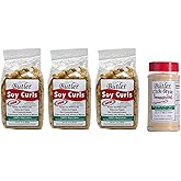 Butler Soy Curls 3 Pack - 3 x 8 oz bags + 10.35 oz Chik-Style Seasoning | vegan meat alternative, plant-based, textured veget
