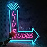 Large Live Neon Sign (20X15inches), Neon Signs for Man Cave & Home Art Decor,USB Powered LED Neon Lights Signs with Dimmer for Bar Office Hotel Pub Cafe Recreation Room Sign