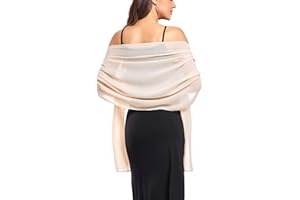 Soft Chiffon Scarve Shawls Wraps for Dresses Women Accessories Champagne