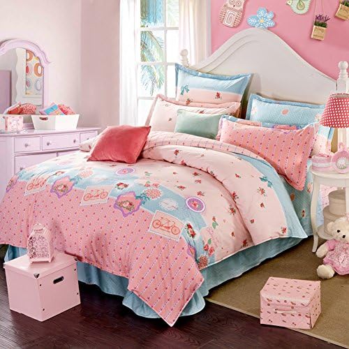 FTSUCQ Blossom in the Field Linen Bed Sheets Quilt Covers Bed Mattress Bedding Four-PCS Sets,size-2