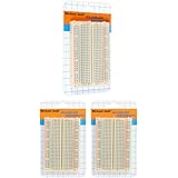 3PCS Mini Solderless Breadboard,400 Ties Clear Circuit PCB Board Kit for Proto Shield Circboard Prototyping