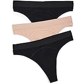 HONEYDEW Women's Cyrus Rib Seamless Thong 3 Pack