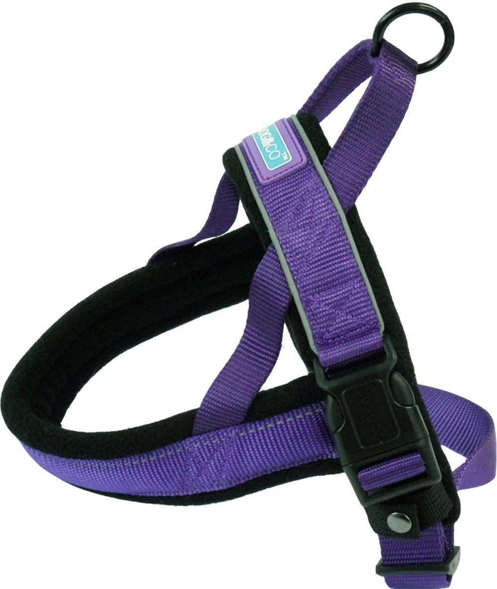 Other Dog & Co Nylon Norwegian Harness Reflective Purple Extra Large, clear