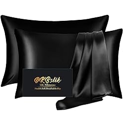 Silk Pillowcase 2 Pack, Mulberry Silk Pillow Cases