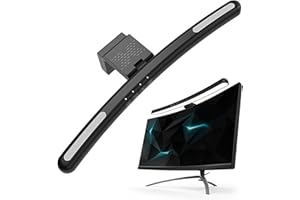 KeoPuals Curved Monitor Light Bar for 24-27 Inch Curved Screens Light Bar with 7 RGB，Stepless Dimming 3 Color Temperatures US