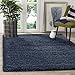 SAFAVIEH California Shag Collection Accent Rug - 3' x 5', Navy, Non-Shedding & Easy Care, 2-inch Thick Ideal for High Traffic Areas in Entryway, Living Room, Bedroom (SG151-7070)
