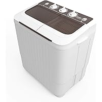 Portable Washing Machine, KUPPET 16.5lbs Compact Twin Tub Wash&Spin Combo for Apartment, Dorms, RVs, Camping and More…