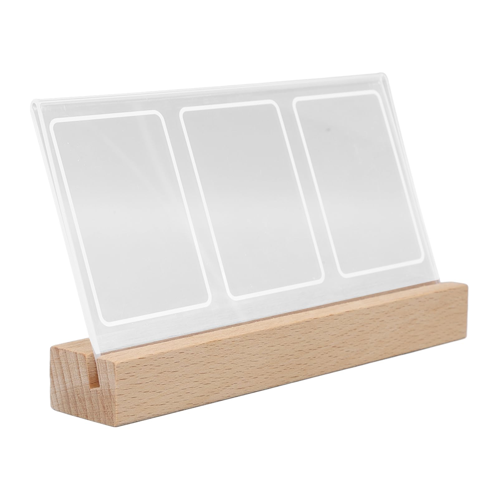 Picture Frame, Glowing Acrylic Photo Frame with Solid Wood Base, Desktop Tabletop Double Sided Photo Frame, for 6 Instax Mini 3 Inch Photos