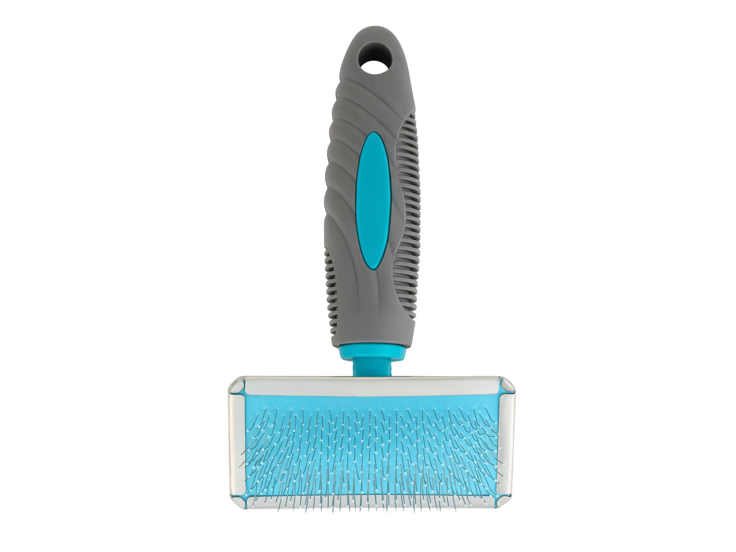 Masterclip Flat Head Hard Pin Slicker Brush - Suitable For Grooming Small Dogs & Pets (SMALL)