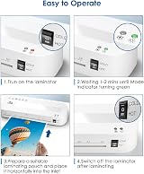 MAXDONE Laminator A4 Cold/Hot Dual Mode 50 Pouches 90s Warm Up 320mm/min view 4
