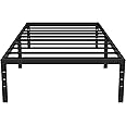 Caplisave Twin Bed Frames Metal Platform Twin Size Bed Frame 14 Inch Max 2000lbs Heavy Duty Metal Slat Support, No Box Spring Needed Underbed Storage, Easy to Assembly, Black