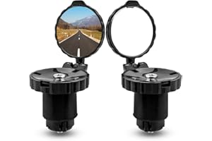 Bestgle 2 Pack Bike Mirrors for Handlebar Ends, Foldable Bicycle Handle Bar Mount Rearview Mirror Adjustable Wide Angle Road 