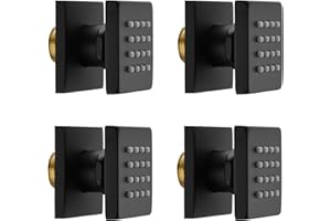 Oupukle Shower Body Sprayer Jets 4PCS Square Shower Body Jet Brass Head Spray Spa Massage Body Shower Side Wall Spray Jets NP