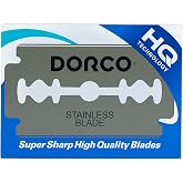 Dorco ST300 Platinum Extra Double Edge Razor Blades 100 Count, Premium Stainless Steel Shaving Blades, Super Sharp for Smooth, Precise Shave, Stocking Stuffers