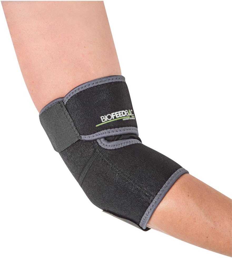 VYTALIVING Biofeedbac Elbow Support - Fully Adjustable Neoprene Brace - Arthritic Pain Relief - Sports Injury Rehabilitation & Protection Against Reinjury - Fast Pain Relief - Reduces Muscle Tension