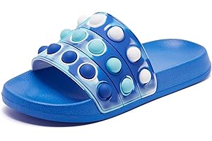 Eashi Slides For Kids,Boys Girls Sandals, Toddler Arch Support Slippers For House Shower Beach Non-Slip