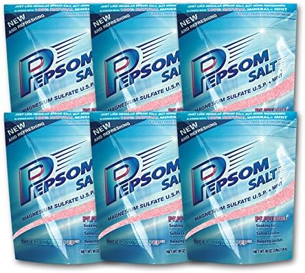 Pepsom Salt Peppermint Epsom Salt 1 Lb (Pack of 6)