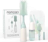 Momcozy Innovative Baby Bottle Brush Set Press-to-Foam 2 Heads Silicon