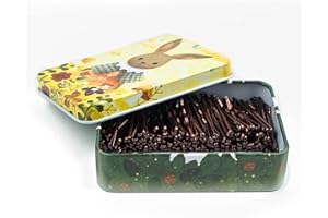 MAORULU Mini Bobby Pins Brown with Cute Case, 200 CT 1.38 Inch Bronze Small Hair Bobby Pins for Buns, Premium Hair Pins for Kids, Girls and Women, Great for All Hair Types