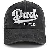 Tohheasp 2PCS Mom and Dad EST 2025 2026 Hat, Adjustable 3D Embroidered New Parents Gifts Baseball Cap