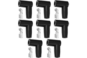 SING F LTD 8Pcs Spark Plug Boots with Terminal Silicone 90 Degree Right Angle for 6-10mm Spark Plug Ignition Wires