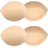 KSang Push Up Bra Pads Inserts 2 Pairs Breast Enhancer Swimsuit Pads Add Cup Size Instantly for AB, CD, DE