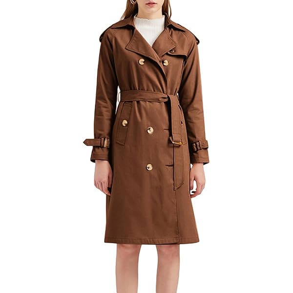 【新品】　eaphi big collar middle coat brown Amazon.com: Allegra K High Neck Winter Coat for Women's Zip Up