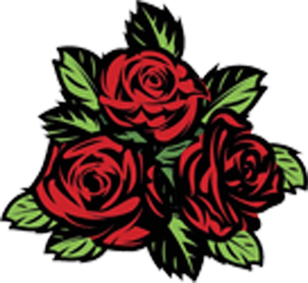 Amazon Com Beautiful Romantic Floral Red Roses Arrangement Cartoon 1 Vinyl Decal Sticker 4 Wide Arts Crafts Sewing