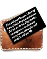 Personalized Wallet Card, Metal Wallet Card Insert, Mini Love Note, Boyfriend Gift, Husband Gift, Valentine's Day, Anniversary Gift, Gift for Men
