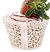Lace Cupcake Wrappers, Laser Cut (Pink, 100 Pack)