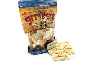 Canine Butcher Shop Rawhide Chews, Single Ingredient USA Beef Rawhide Grillers Chips for Dogs (12 oz bag), Raised & Made in USA