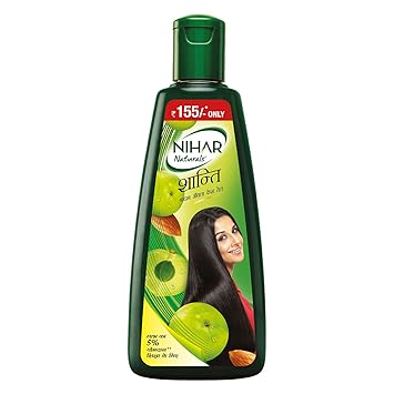 Nihar Shanit Amla and Badam Hair Oil, For Black, Silky and Stronger Hair,500 ml