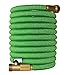 2017 Improved Design, Strongest Expandable Garden Hose with Triple Layer Latex Core, 48 Ply Extra Strength Cover and Brass Connectors, by Golden Spearhead, 100-Feet, Light Green