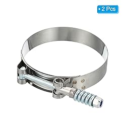 PATIKIL T-Bolt Hose Clamps with Spring, 2 Pack