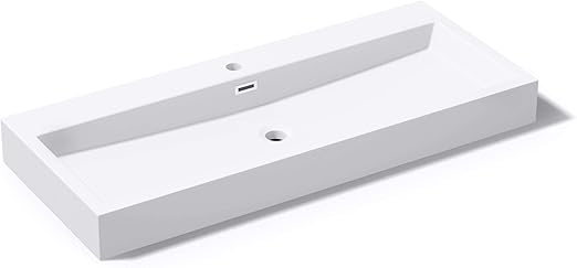 Mai & Mai Breite: 100cm Waschbecken Aufsatz-Waschschale Hänge-Becken