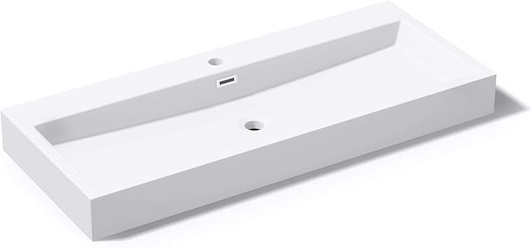 Mai & Mai Breite: 100cm Waschbecken Aufsatz-Waschschale Hänge-Becken